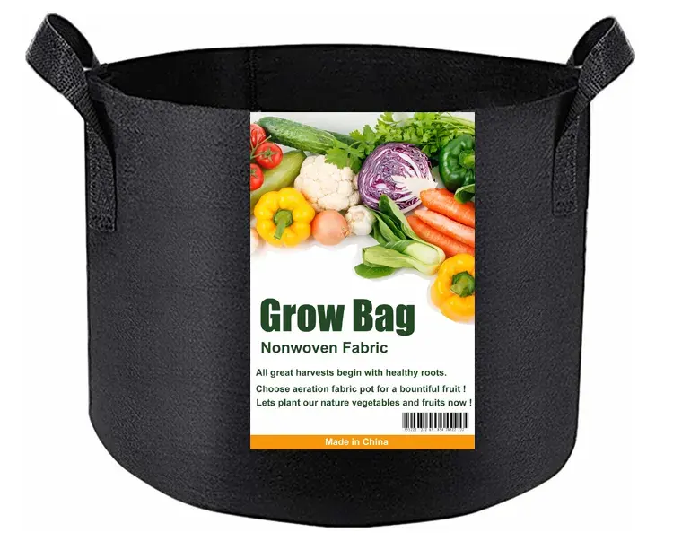 Wholesale Cheap 1 3 5 7 10 20 25 30 40 50 100 200 Gallon Black Outdoor Garden Flower Nursery Plant Grow Bag Grow Pots For Sale