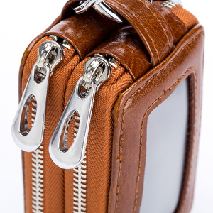 Túi Đựng Chìa Khóa Bằng Da Thật Cho Nam, Túi Đựng Chìa Khóa Đa Năng Dung Lượng Lớn Thiết Kế Mới Đơn Giản Với Khóa Kéo Đôi - Product Image 3