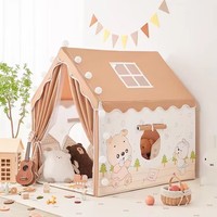 Tente de jeu triangulaire pliable portable pour enfants, utilisation intérieure/extérieure, en polyester, pour enfants et tout-petits