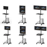 Chariot de travail professionnel extensible en métal pour le streaming