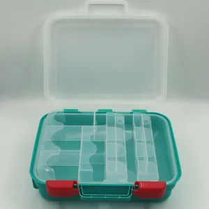 Leere tragbare Erste-Hilfe-Box OSHA ANSI Erste-Hilfe-Kit Tragbare 2-lagige transparente Notfall-Aufbewahrung sbox mit Griff