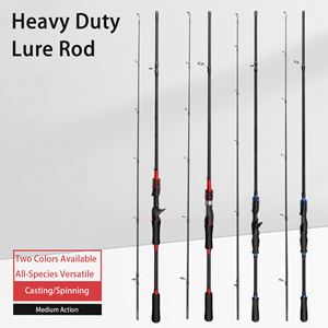 1.65m 1.8m 2.1m 2.4m 2.7m铸造/纺丝杆2截面M动力鲈鱼碳钓鱼杆 - Product Image 4