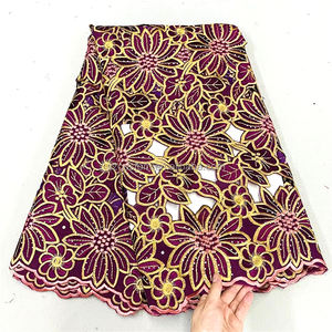 Fil écologique coton suisse <span class=keywords><strong>Filtex</strong></span> tissu de dentelle polonaise broderie vert émeraude - Product Image 4