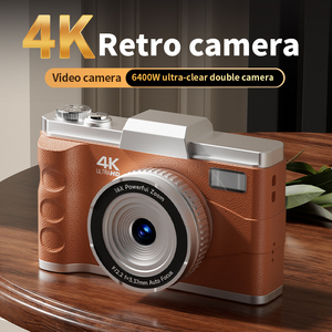 Xu hướng Retro mới siêu rõ ràng máy ảnh kép 4k siêu HD Máy ảnh ghi âm AF tự động tập trung được xây dựng trong Flash cung cấp cho trẻ em cô gái Quà Tặng - Product Image 2