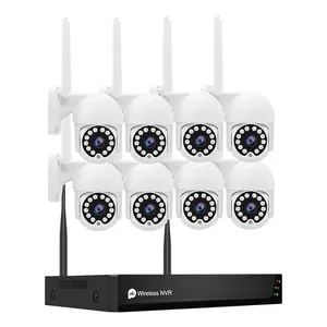 JideTech 8CH Tuya Kamera Wifi Nvr Kit Human Motion Tracking Nachtsicht Ptz Ip IP System Überwachungs kameras Wireless Outdoor