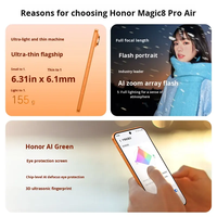 Nuevo Modelo 2026 Magic 8 Pro Air Versión 5G, Pantalla OLED LTPO de 6.31" y 120Hz, Dimensity 9500, Cámara Triple de 50MP, Batería de 5500mAh, Carga Rápida de 80W