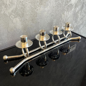 Vente chaude BrassNickle Placage Bougeoir pour Décor De Noël Nouvelle Arrivée Candélabre En Aluminium avec 4 Bras Bougeoir - Product Image 5