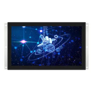 18.5 Inch High Resolution LCD Industrial Monitor Full Flat Front Panel Projected Capacitive Touch Screen with USB Interface