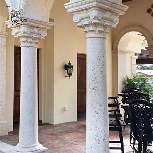 Columna Romana de Mármol Natural Tallada a Mano Personalizada BLVE, Pilar Corintio para Decoración de Paisajes de Villas y Resorts de Lujo - Product Image 6