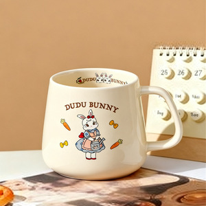 Dudu Bunny <b>Ceramic</b> Mug 4 Pack Cute Cartoon Design For Girls Office Coffee <b>Cup</b> - Product Image 5