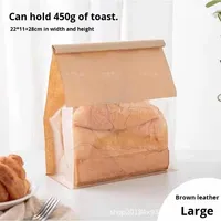 Fil croustillant bord roulé tranché Toast neige croustillant fenêtre huit côté étanchéité auto-portant recyclable papier Kraft sérigraphie