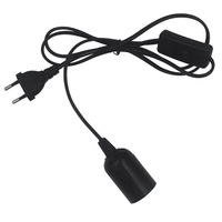 Base de lampe E27 EU 2 broches, suspension, douille d'ampoule, adaptateur de cordon avec interrupteur marche/arrêt, support de lampes