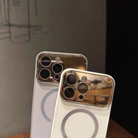 Coque de luxe électroplaquée pour iPhone 17 16 15 14 13 12 11 Pro Max avec protection d'écran arrière et étui magnétique pour téléphone portable