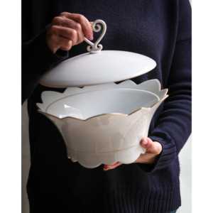 Zuppiera Porcellana Limoges J.L Coquet Mod Samoa Collection de soupières élégantes - Product Image 3