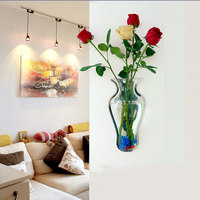 Jardinière murale en acrylique, vase hydroponique, aquarium suspendu créatif, décoration murale pour la maison, salon, chambre à coucher