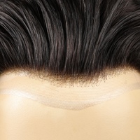 Système capillaire frontal en dentelle française pour hommes, toupet en cheveux humains naturels, perruque indétectable pour hommes, pièce de remplacement
