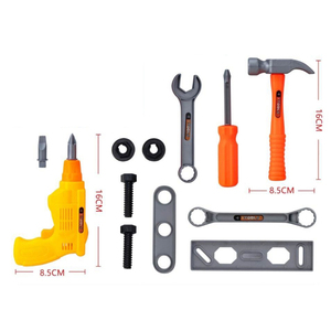 Ensemble d'outils de réparation en plastique unisexe, <span class=keywords><strong>perceuse</strong></span>, marteau, tournevis, clé à molette, <span class=keywords><strong>jouet</strong></span> éducatif pour enfants - Product Image 2