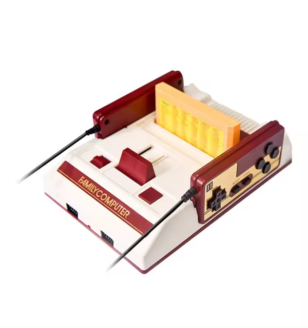 Portable Red and White Arcade Game Player FC500 Mini TV Family Retro Classic 8 Bit Game Console with Wired Gamepads