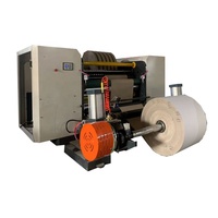 Máquina Cortadora de Papel Kraft Totalmente Automática, Accionada por Motor Delta, de Alta Productividad, Cortadora y Rebobinadora de Adhesivos para Rollos Grandes