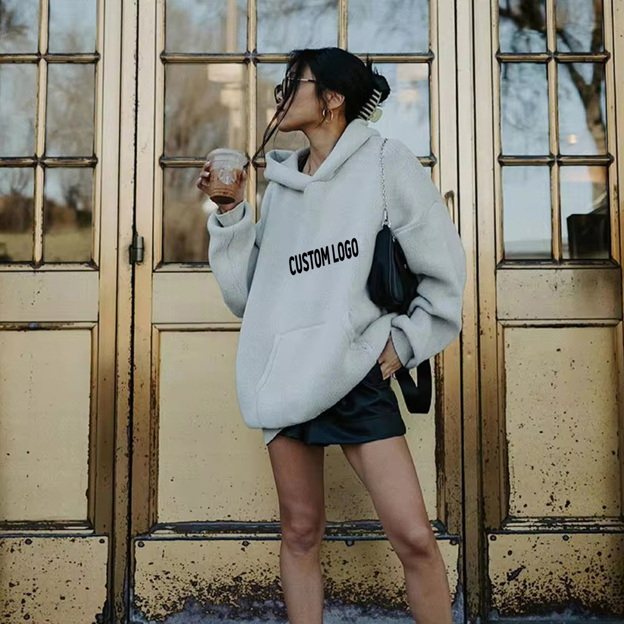 Custom Jacquard Knitted Sweaters with Hood - Winter Style