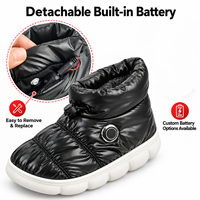 Chaussons chauffants sans fil pour hommes et femmes, batterie amovible, 3 niveaux de chauffage, bottines d'hiver rechargeables, cadeau de Noël, OEM ODM