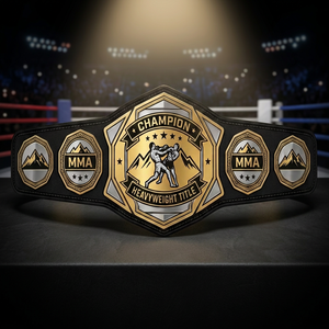 Champion Heavyweight MMA Martial Championship Belt-Custom Personalized Leather Belt for Jiu-Jitsu Judo Boxing Breathable Design - Product Image 3