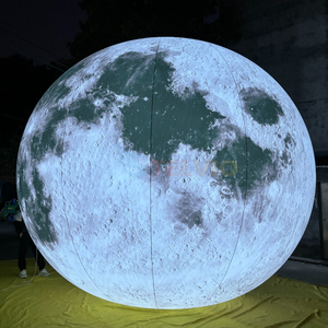 Ballon lunaire géant gonflable personnalisé <span class=keywords><strong>de</strong></span> 2 m, 3 m, 4 m, 5 m, étanche, éclairage LED, événement, planète, ballon lunaire gonflable en PVC, fête sur le thème <span class=keywords><strong>de</strong></span> l'espace - Product Image 5