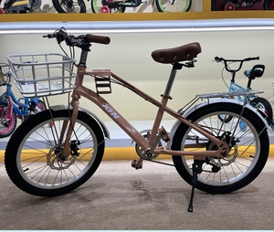 Alta qualità retrò Coco Donna bicicletta stile classico per adulti e giovani bici con freni a disco in acciaio forcella in plastica cestino - Product Image 3