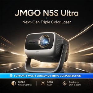โปรเจคเตอร์เลเซอร์สามสี N5s Ultra 4K ความสว่างสูง 5200 CVIA สมาร์ทที<span class=keywords><strong>ว</strong></span>ีเลเซอร์ ความละเอียดเนทีฟ 4K โฮมเธียเตอร์ 3D IMAX ซูมออปติคอล - Product Image 1