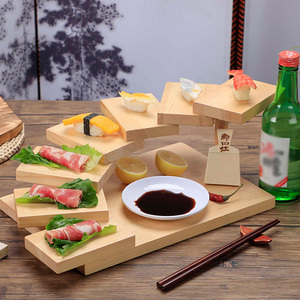 Vaisselle japonaise créative en bois échelle <span class=keywords><strong>barbecue</strong></span> plateau pour fête pour Sashimi sushi assiette et hot pot de service - Product Image 5