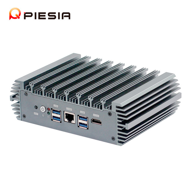 Piesia Network Security Appliance Router Industrial Mini PC 6LAN Fanless Computer Support 11th Gen Core I3 I5 I7 Processor