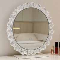 Coiffeuse de chambre en MDF au design français avec miroir LED intégré, tiroirs extensibles et réglables, et structure durable
