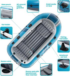 <span class=keywords><strong>INTEX</strong></span> 66324 66325 SPORT SERIES <span class=keywords><strong>EXCURSION</strong></span> Ensemble de bateaux pneumatiques de rafting en PVC pour l'extérieur, <span class=keywords><strong>bateau</strong></span> de sport, kayak gonflable, radeaux gonflables - Product Image 3