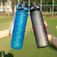 Bouteille d'eau Tritan anti-fuite avec couvercle à ouverture rapide, sans BPA, portable, pour le sport, la gym, les voyages et le camping