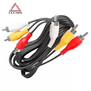 Triple RCA Male Each End Audio Video Stereo Male to Male Composite Cable