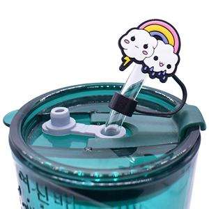 En gros, Topper de paille réutilisable en caoutchouc souple de haute qualité, série Météo, 10 mm, motif dessin animé mignon - Product Image 5