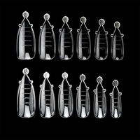 120 pièces de formes à ongles carrées en plastique, personnalisées avec votre marque, pour extension rapide de gel poly, style papillon français