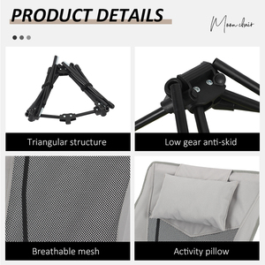 Custom Logo Outdoor 7075 Aluminum Alloy Compact Portable High Back Foldable Moon Chair <b>Camping</b> Ultralight Chair for <b>Hiking</b> - Product Image 5