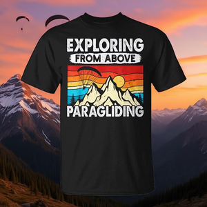 T-shirt d'aventure en montagne : exploration aérienne par parapente - Product Image 3