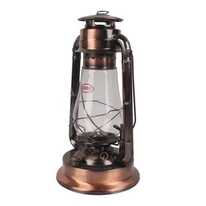 Best Rated New classic flexible bamboo handle led lantern decorative copper color camping LED lantern