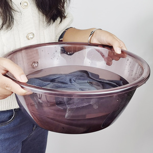 Bassin en plastique transparent rond, grand, pour la maison, pour le lavage du linge, pour les étudiants en résidence, pour le lavage des pieds. - Product Image 2