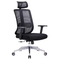 Chaise de bureau moderne en maille ergonomique à dossier haut, pivotante, avec support lombaire réglable, cadre en acier, haute densité, vente chaude