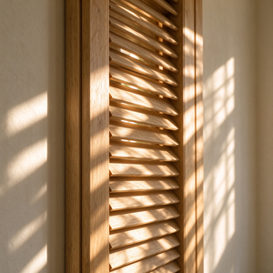 Persianas de Madera Natural Modernas, Paneles Exteriores con Rejillas Horizontales, Personalizables, Duraderas, para Privacidad y Protección Solar - Product Image 6