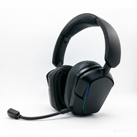 Casque de jeu OEM JL LDAC 2.4G+BT 5.3 triple mode avec éclairage RGB, décoration magnétique et design pliable, indicateur de batterie LED