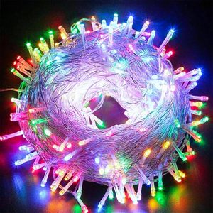 Guirnalda de Luces LED de 10 Metros para Decoración Navideña, Bodas, Fiestas, Jardín y Hogar, Funciona con Pilas, 110V 220V, Venta al por Mayor - Product Image 1