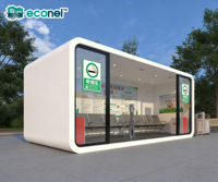 Cabine de fumage moderne Apple Cabin, maison capsule, cabine de fumage mobile préfabriquée avec système de ventilation pour immeuble de bureaux