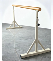 Sistem Barre Balet Berdiri Sendiri WellShow Steel & Wood yang Dapat Disesuaikan Tingginya 120cm Maks 250kg, Bar Dansa untuk Latihan di Rumah