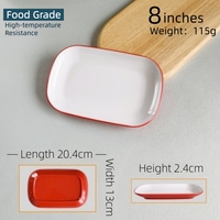 Assiettes à dîner divisées en mélamine de 8 pouces, quatre compartiments, style moderne minimaliste, assiettes pour cantine d'étudiants, assiettes pour restauration rapide