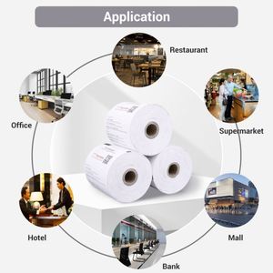 <b>Till</b> Roll Cash Register Paper 100% <b>Wood</b> Pulp ISO9001/ Certified 80*80mm 57x40mm 48-80gsm Single Custom LOGO Printing Paper - Product Image 6