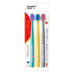 Spazzolino da denti con Logo 3D personalizzato con manico ergonomico colorato e setole morbide ad alta densità - Product Image 5